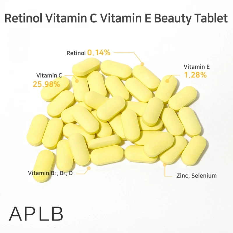 APLB Retinol Vitamin C Vitamin E Beauty Tablets (30 Tablets) - Image 4