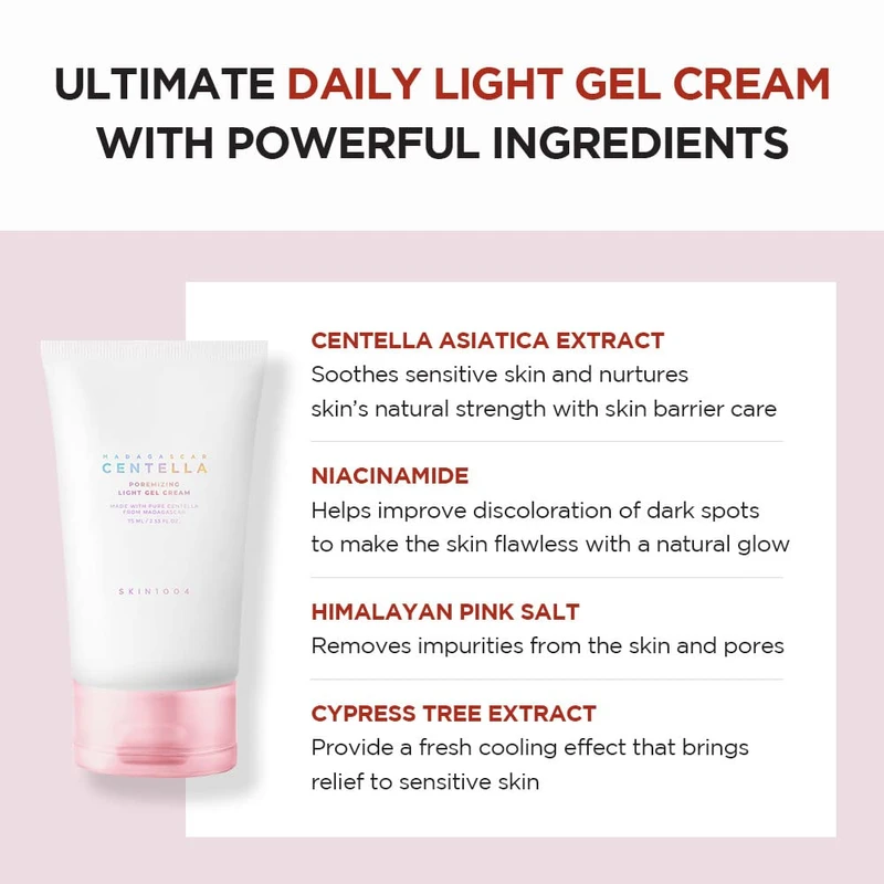 Skin1004 Madagascar Centella Poremizing Light Gel Cream (75ml) - Image 5