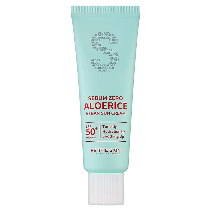 Be The Skin Sebum Zero Aloerice Vegan Sun Cream SPF 50+ PA++++ (50ml)