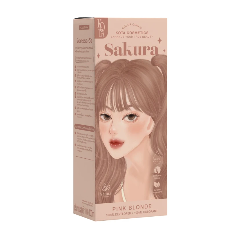 KOTA Hair Color Sakura (Pink Blonde)