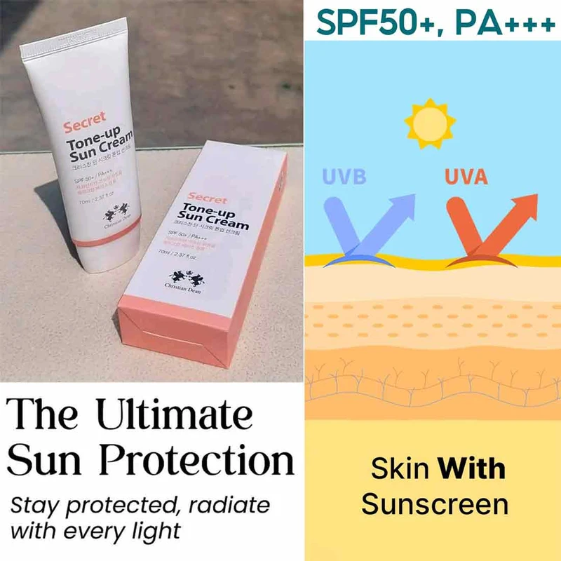 Christian Dean Secret Tone-up Sun Cream SPF50+/PA+++ 70 ml - Image 3