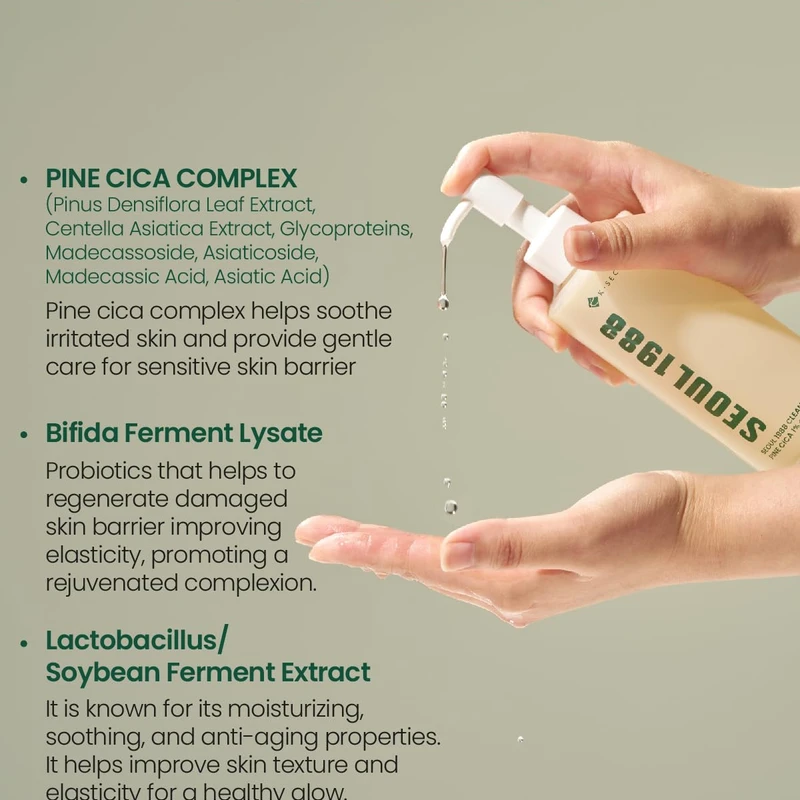 KSECRET SEOUL 1988 Cleansing Oil : Pine Cica 1% + Probiotics (200ml) - Image 5