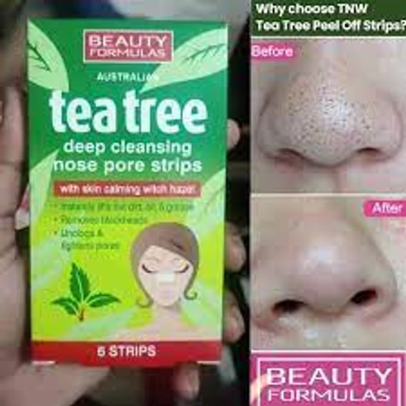 Beauty Formulas Tea Tree Deep Cleansing Nose Pore Strips (6pcs) - Image 4