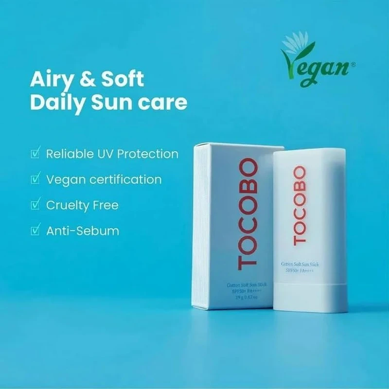 The Tocobo Cotton Soft Sun Stick SPF50 PA++++