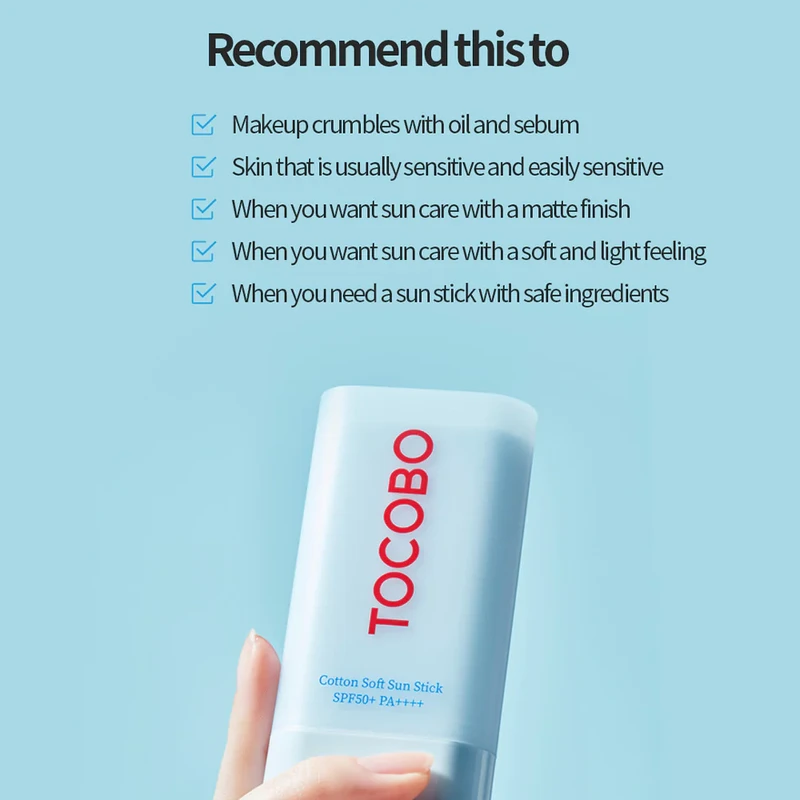 The Tocobo Cotton Soft Sun Stick SPF50 PA++++ - Image 7
