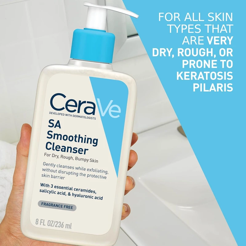 CeraVe SA Smoothing Cleanser Face Wash 236ml - Image 4