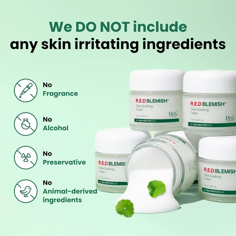 Dr. G R.E.D Blemish Clear Soothing Cream (70ml) - Image 6