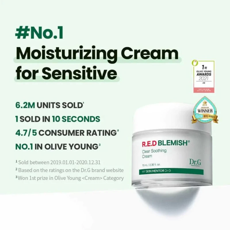 Dr.G R.E.D Blemish Clear Soothing Cream (70ml)