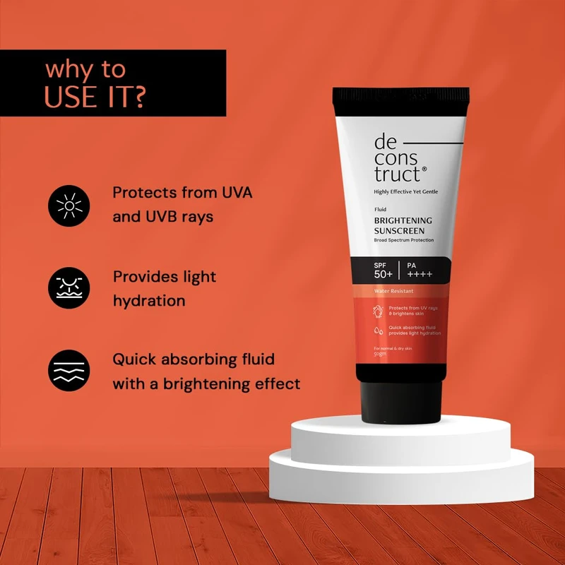 Deconstruct Brightening Fluid Sunscreen SPF 50+ with Niacinamide (50ml) - Image 3