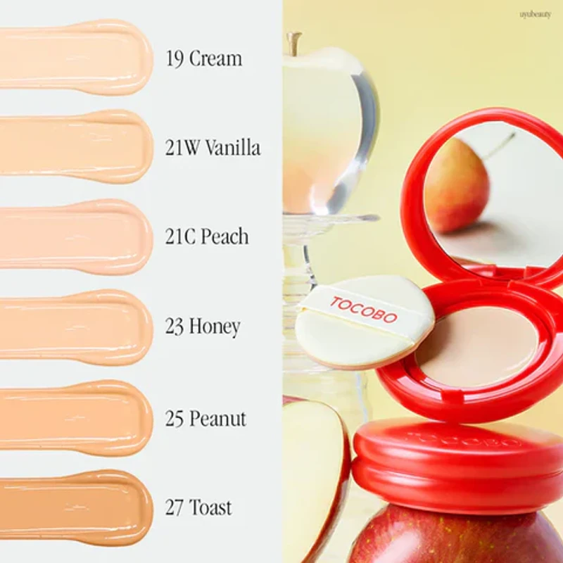 TOCOBO Apple Dewy Fit Cushion 21C Peach + Refill pack - Image 3