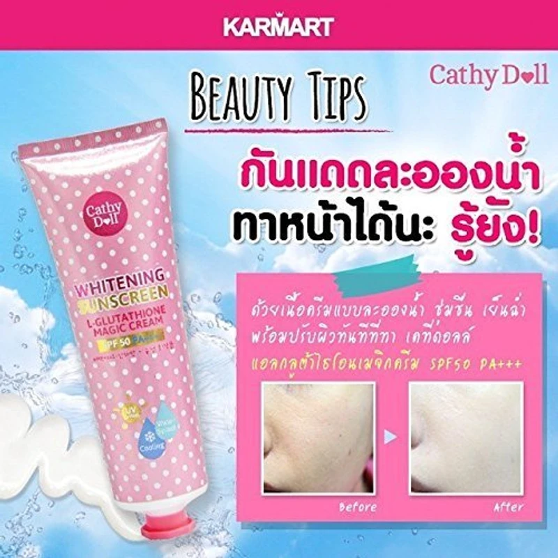 Cathy Doll sunscreens, L-Glutathione Magic Cream with SPF 50 PA+++ (60ml) - Image 3