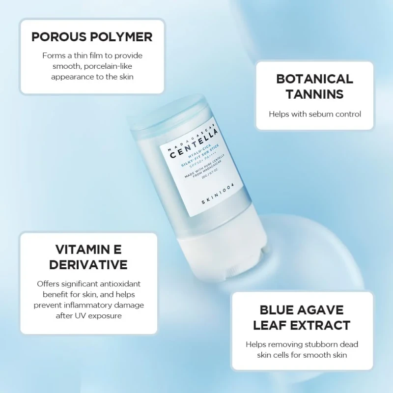 Skin1004 Madagascar Centella Hyalu-Cica Silky Fit Sun Stick SPF 50+ PA++++ (20gm) - Image 3