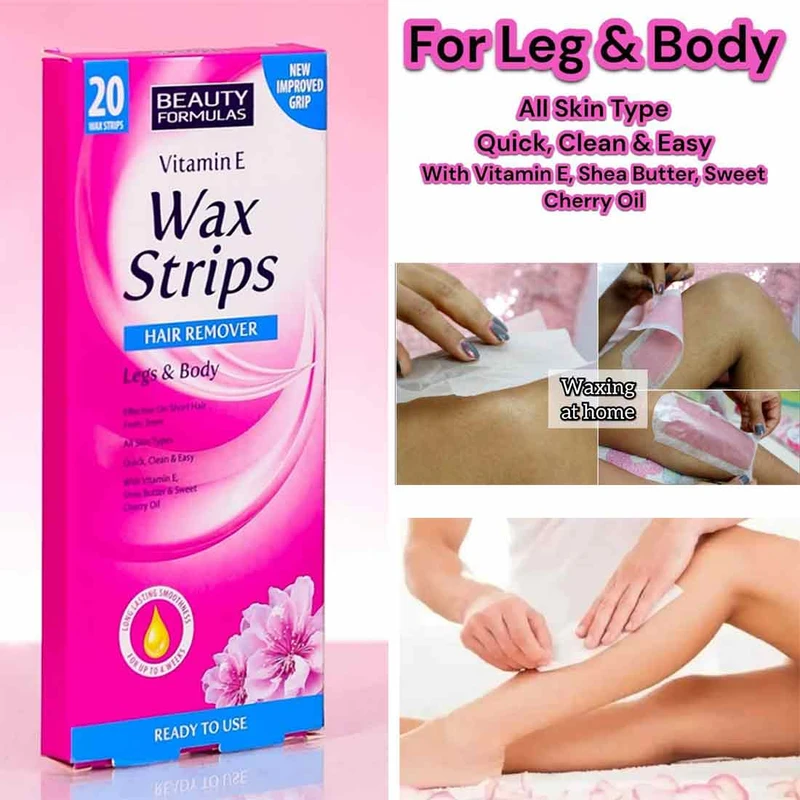 Beauty Formulas wax strips Vitamin E (20wax)