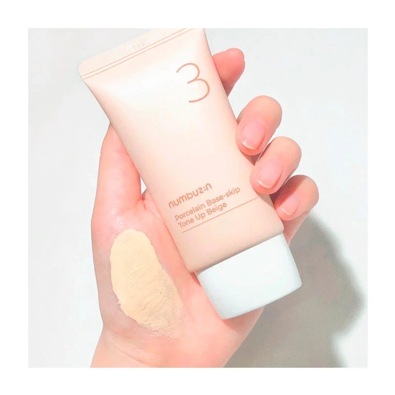 Numbuzin No.3 Porcelain Base-Skip Tone Up Beige with SPF 50+ PA++++ (50ml)