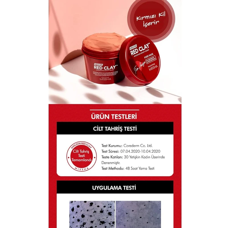 MISSHA Amazon Red Clay Pore Mask  (110ml) - Image 4