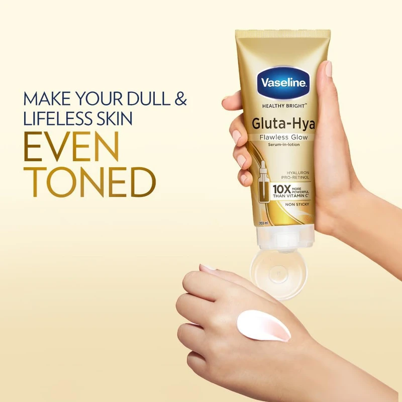 Vaseline Gluta-Hya Serum Burst UV Lotion - Flawless Glow 300ml - Image 5