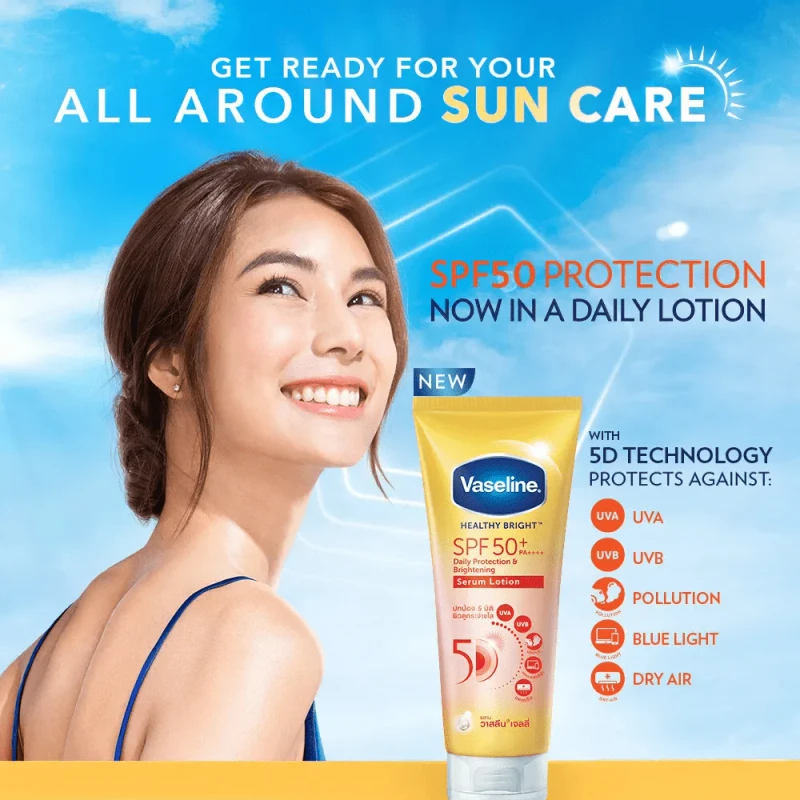 Vaseline Healthy Bright SPF 50+ PA++++ Daily Protection & Brightening Serum Sunscreen