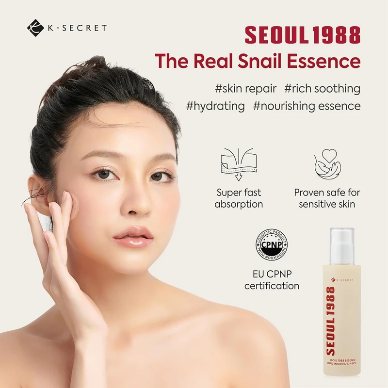 K-SECRET SEOUL 1988 Essence : Snail Mucin 97% + Rice (100ml)