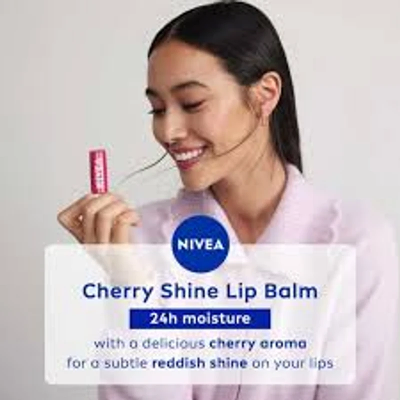 Nivea Cherry Shine Lip Balm (4.8gm) - Image 3
