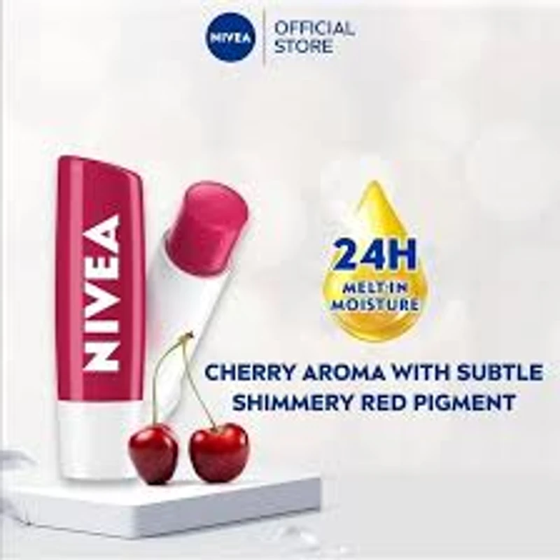 Nivea Cherry Shine Lip Balm (4.8gm) - Image 6