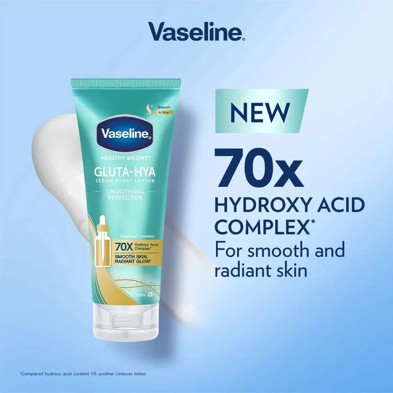 Vaseline Gluta-Hya 70x Serum Burst Lotion - Smoothing Perfector (300ml) - Image 3