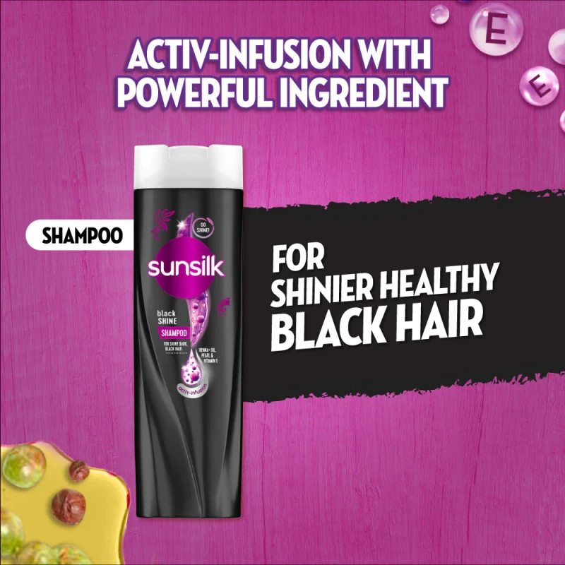 Sunsilk Black Shine Shampoo (300ml) - Image 5