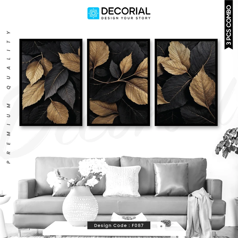 Leaf Wall Frame 3 Piece Combo - F087
