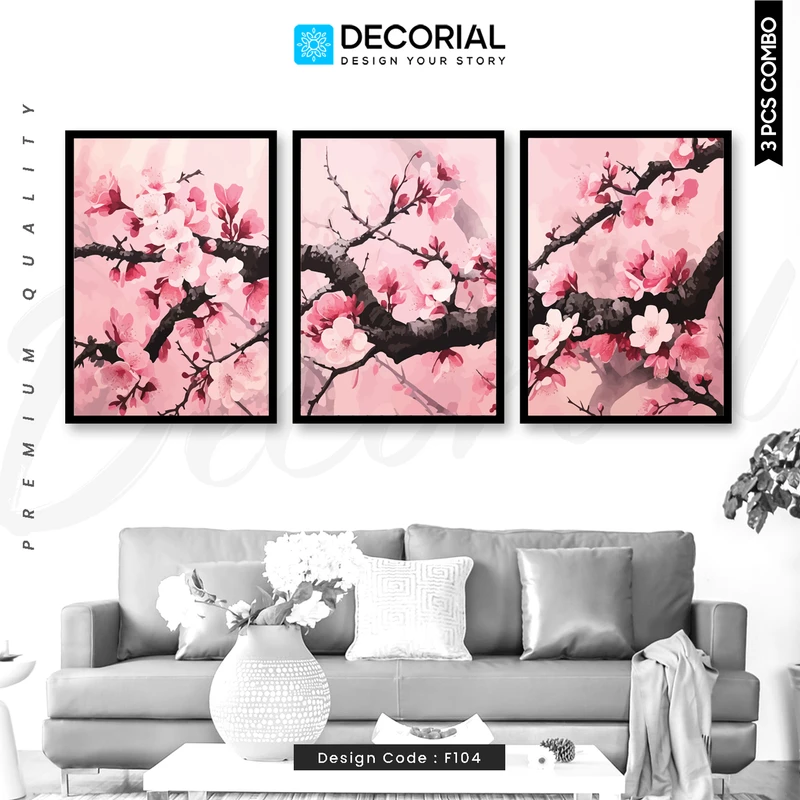 Floral Wall Frame 3 Piece Combo - F104