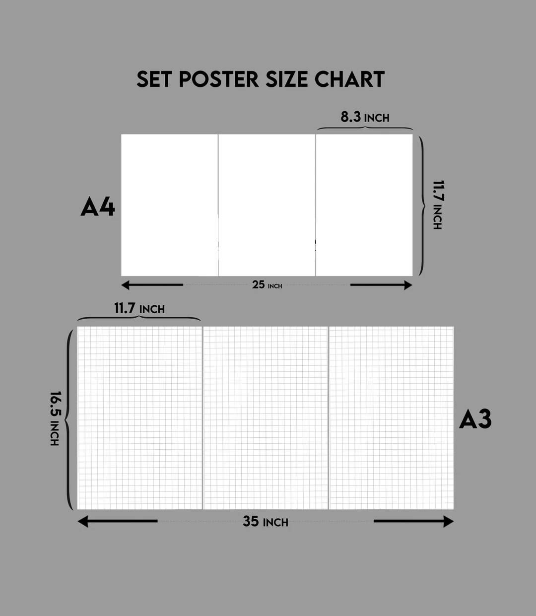 Split Car Poster set pack of 3 - P13