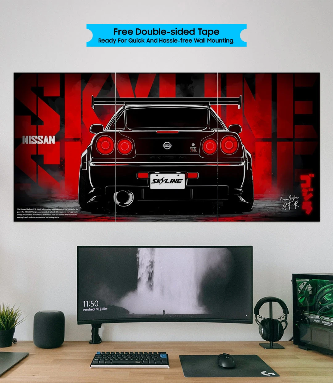 Split Car Poster set pack of 3 - P08