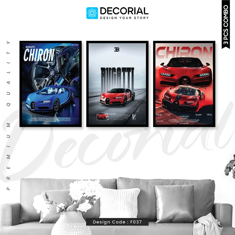 Car Wall Frame 3 Piece Combo - F037