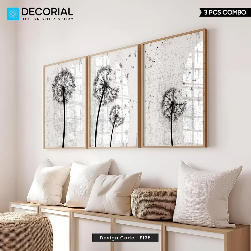 Floral Wall Frame 3 Piece Combo - F136