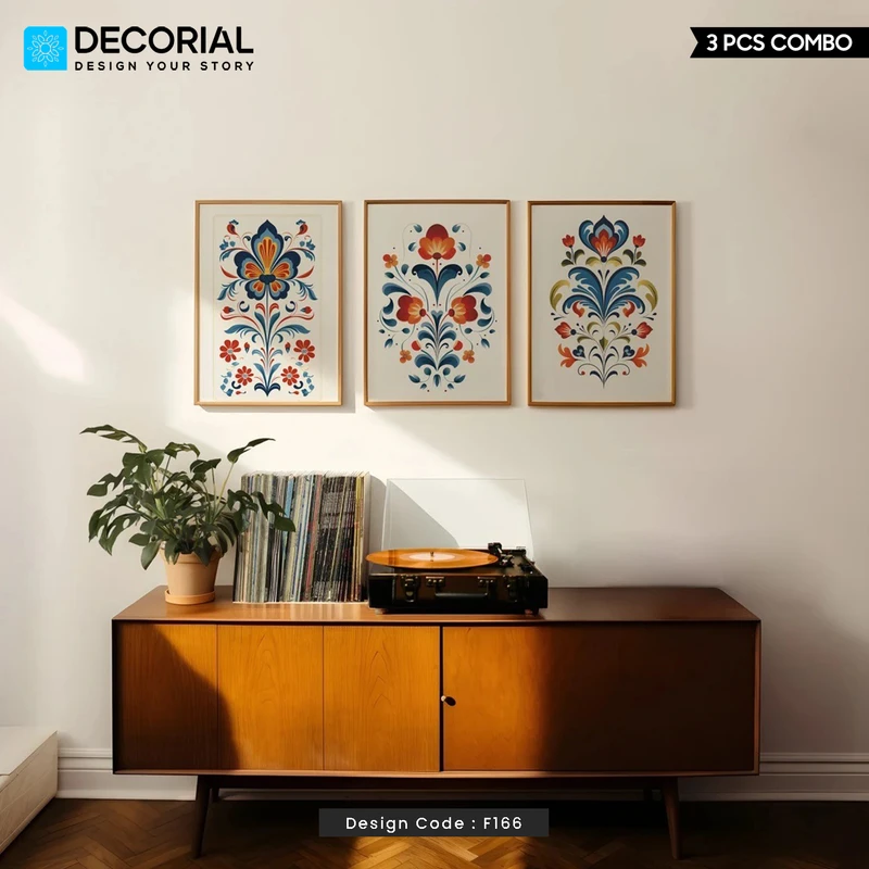 Floral Wall Frame 3 Piece Combo - F166