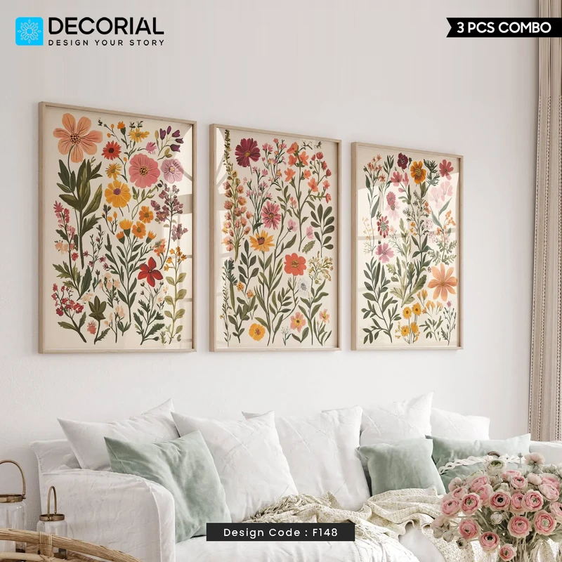 Floral Wall Frame 3 Piece Combo - F148