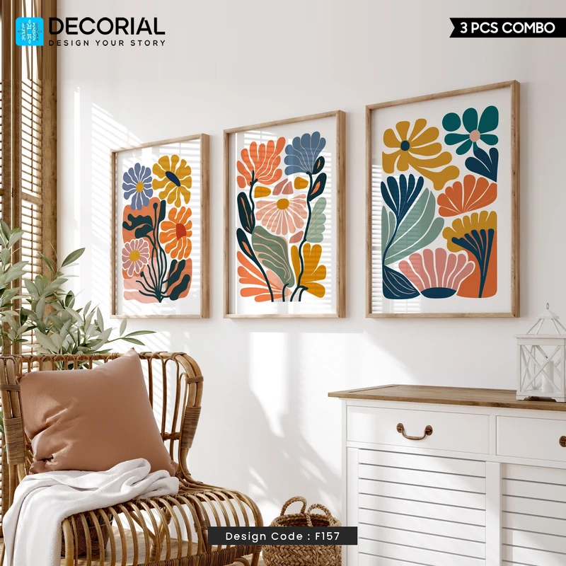 Floral Wall Frame 3 Piece Combo - F157