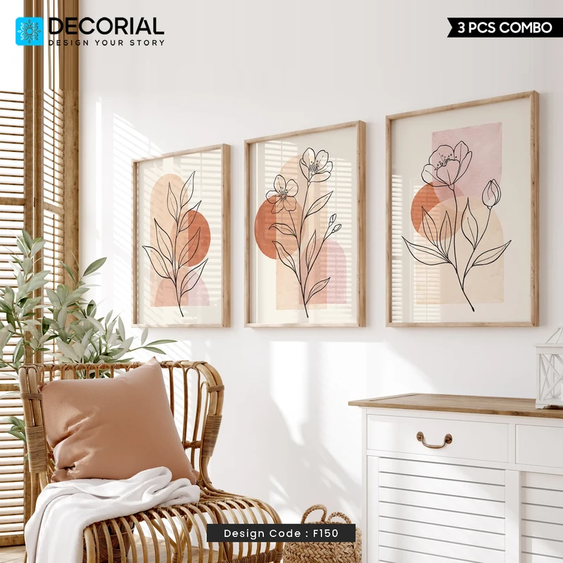Floral Wall Frame 3 Piece Combo - F150