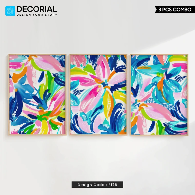 Flower Wall Frame 3 Piece Combo - F176