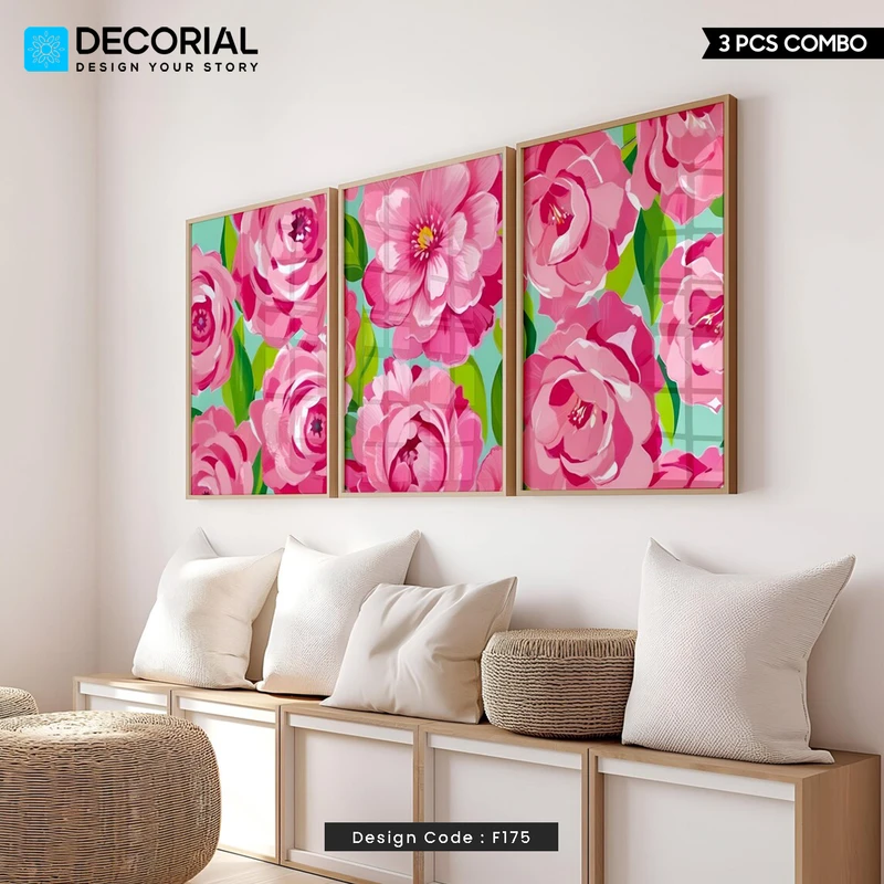 Flower Wall Frame 3 Piece Combo - F176