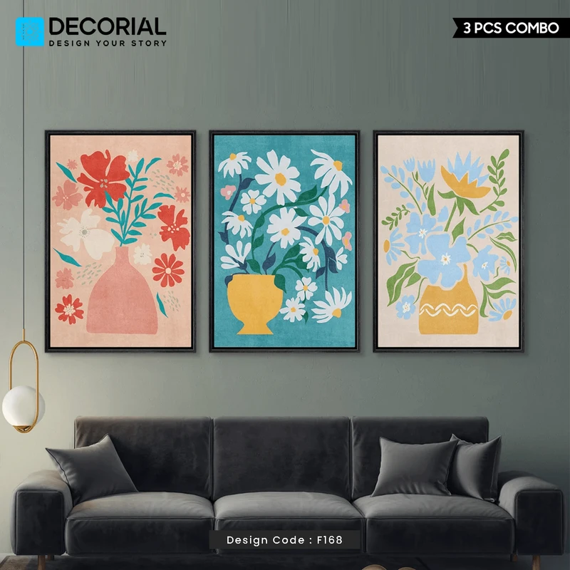Flower Wall Frame 3 Piece Combo - F168