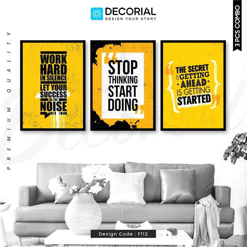 Quotes Wall Frame 3 Piece Combo - F112