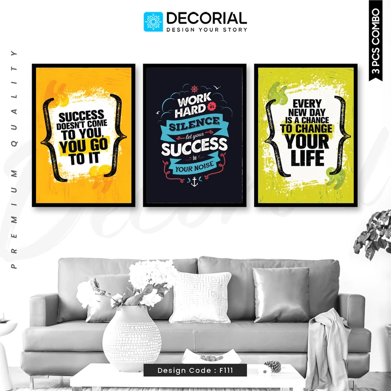 Quotes Wall Frame 3 Piece Combo - F111