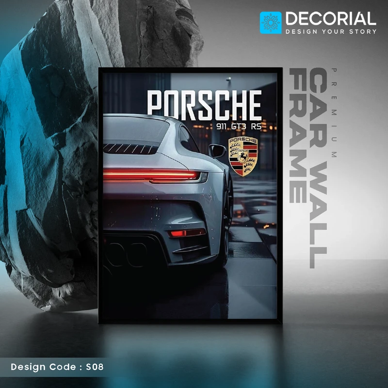 Porsche 911 GT3 RS Car Wall Frame - S08