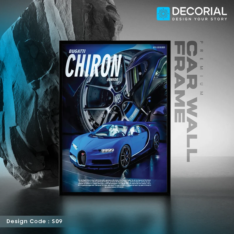 Bugatti Chiron Car Wall Frame - S09