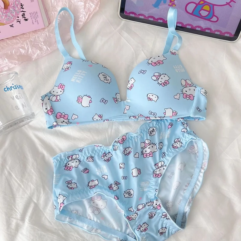 Premium Hello Kitty Cartoon Bra & Brief Sets Cute & Cozy Sexy Underwear - Image 5