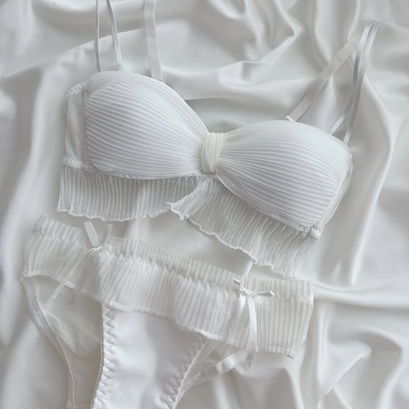 Premium Mesh Bow Bra Set – Breathable Elegance - Image 5