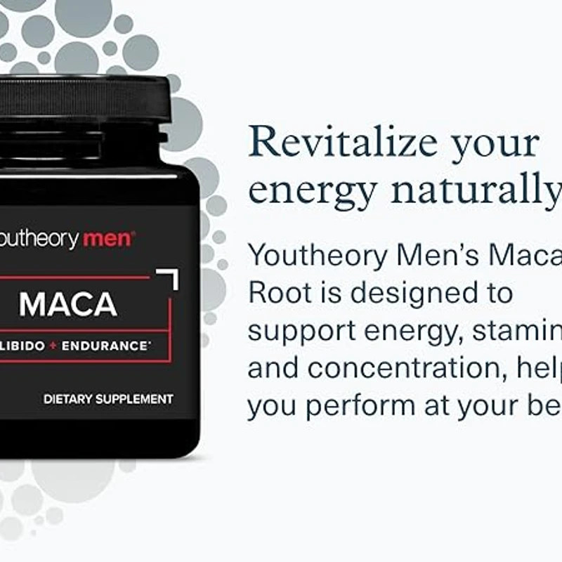 Youtheory Maca Root for Men – 120 Veg Caps - Image 4