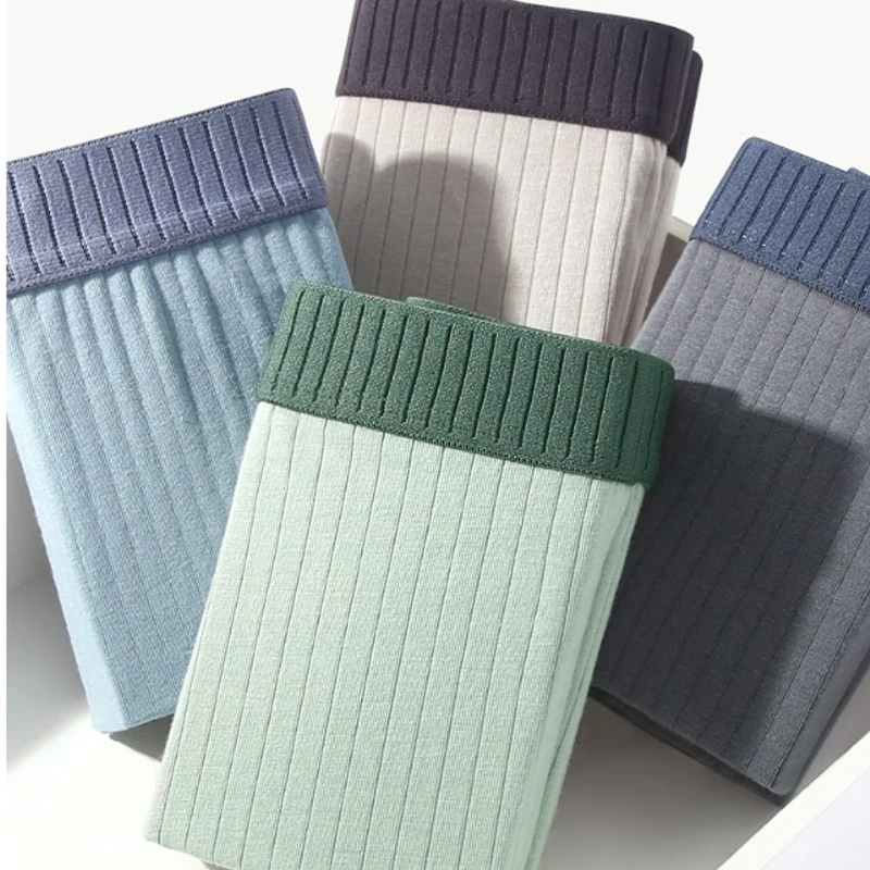 Men's Pure Cotton Antibacterial Underwear (Set of 4) - Image 4