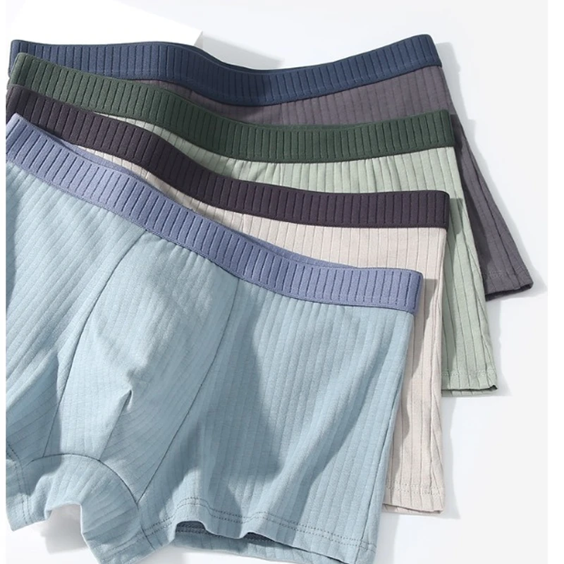 Men's Pure Cotton Antibacterial Underwear (Set of 4) - Image 5