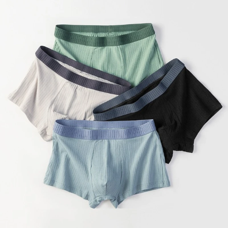 Men's Pure Cotton Antibacterial Underwear (Set of 4) - Image 7
