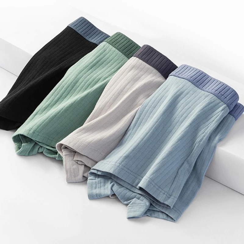 Men's Pure Cotton Antibacterial Underwear (Set of 4) - Image 9